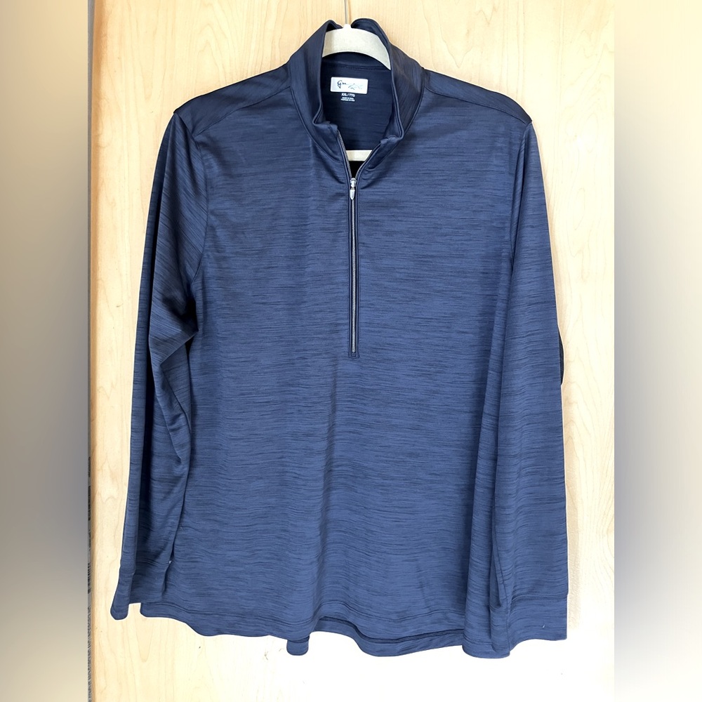 Mens Greg Norman XL/XXL Golf Quarter Zip Lightweight Deep Blue